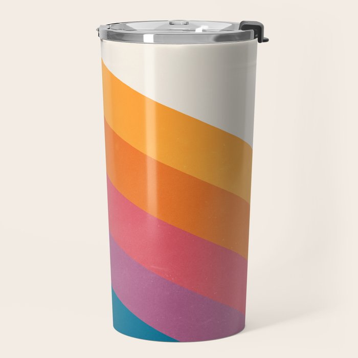 Candy Chevrons: Vintage 80s California Edition Travel Mug Gallery Image 2