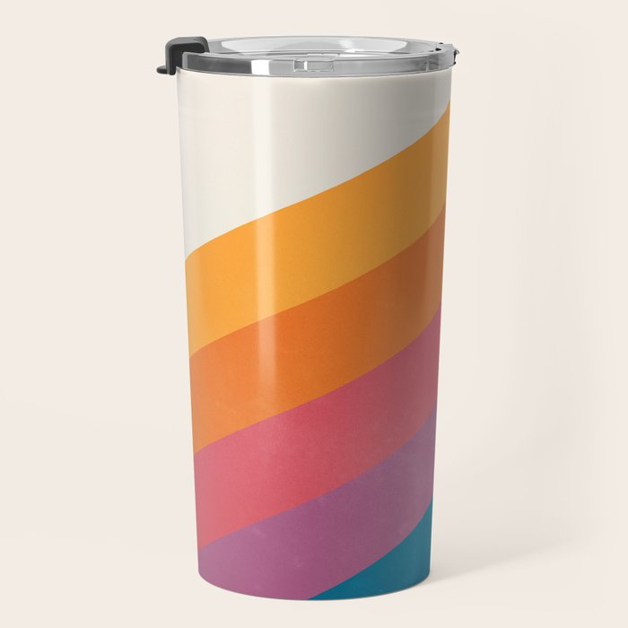 Candy Chevrons: Vintage 80s California Edition Travel Mug Gallery Image 3