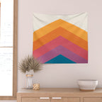 Candy Chevrons: Vintage 80s California Edition Wall Tapestry Gallery Image 2