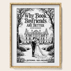 Why Book Boyfriends Are Better Funny Bookish Romance Cover Serving Tray Gallery Image 1