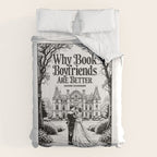 Why Book Boyfriends Are Better Funny Bookish Romance Cover Comforter Gallery Image 6