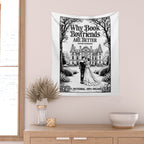 Why Book Boyfriends Are Better Funny Bookish Romance Cover Wall Tapestry Gallery Image 2