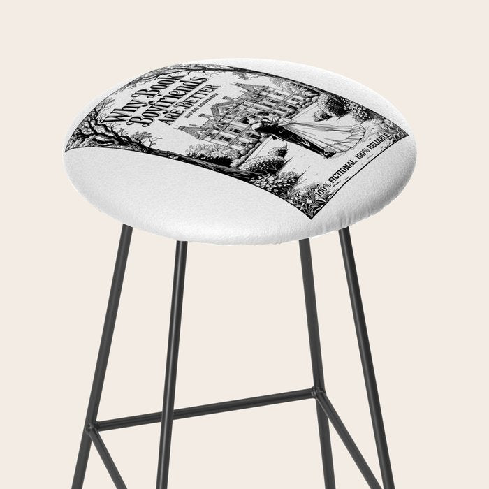 Why Book Boyfriends Are Better Funny Bookish Romance Cover Stool Gallery Image 2