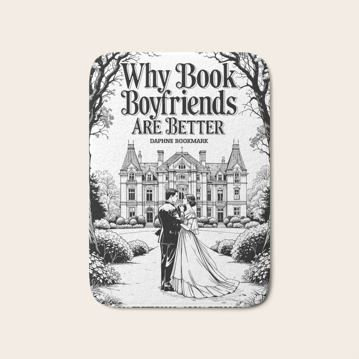 Why Book Boyfriends Are Better Funny Bookish Romance Cover Bath Mat Gallery Image 1