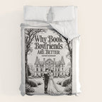 Why Book Boyfriends Are Better Funny Bookish Romance Cover Duvet Cover Gallery Image 6