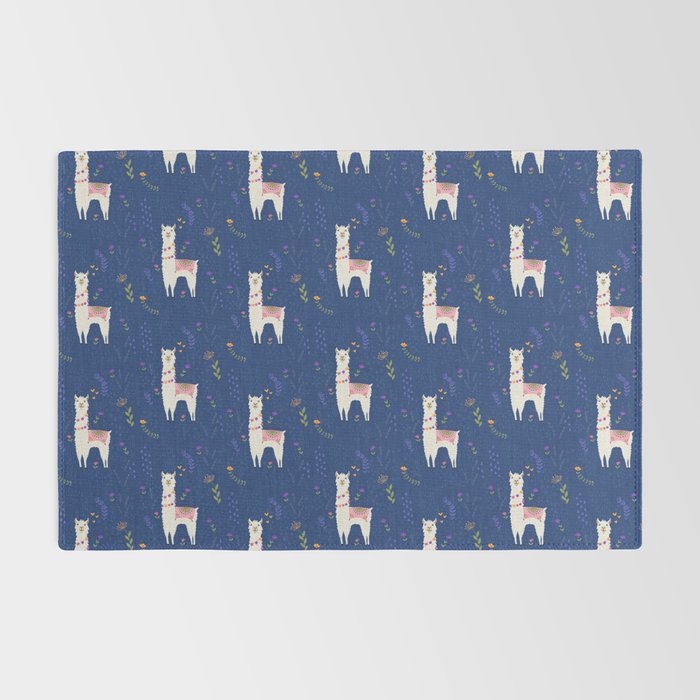 Llama on Blue Rug Gallery Image 2