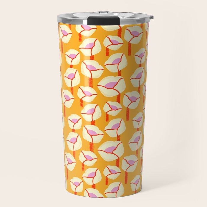 Chunky Blooms Pattern Travel Mug Gallery Image 1