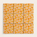 Chunky Blooms Pattern Wood Wall Art Gallery Image 1
