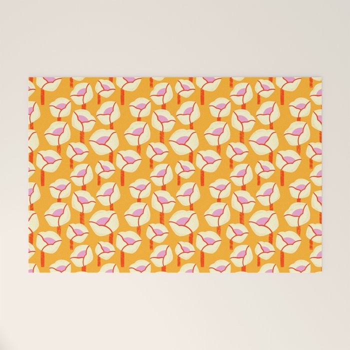 Chunky Blooms Pattern Welcome Mat Gallery Image 1