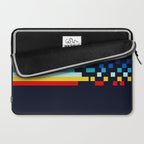 Classic 80s Video Game Retro Stripes Pixel Drops - Ayakazu Laptop Sleeve Gallery Image 2