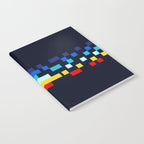 Classic 80s Video Game Retro Stripes Pixel Drops - Ayakazu Notebook Gallery Image 2