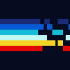 Classic 80s Video Game Retro Stripes Pixel Drops - Ayakazu Coffee Mug Gallery Image 2