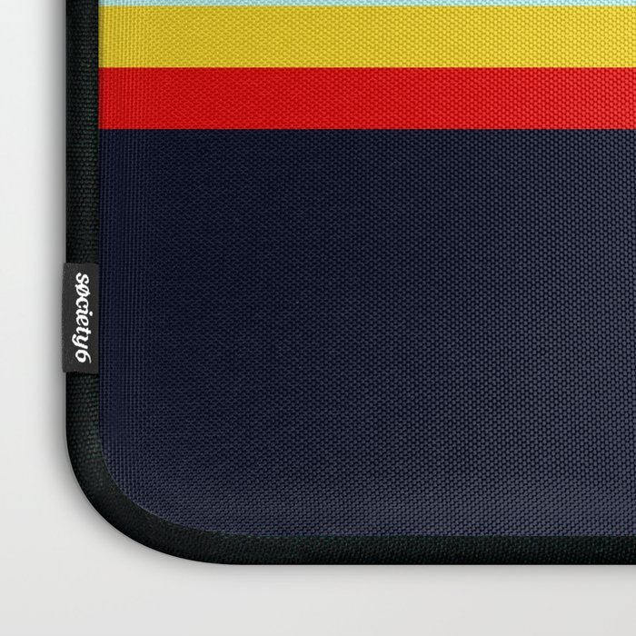 Classic 80s Video Game Retro Stripes Pixel Drops - Ayakazu Laptop Sleeve Gallery Image 3