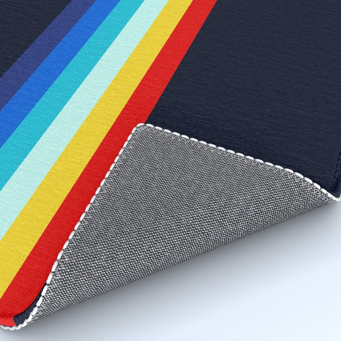 Classic 80s Video Game Retro Stripes Pixel Drops - Ayakazu Rug Gallery Image 4