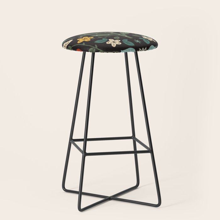 Folk Floral | Fall Colors Stool Gallery Image 1