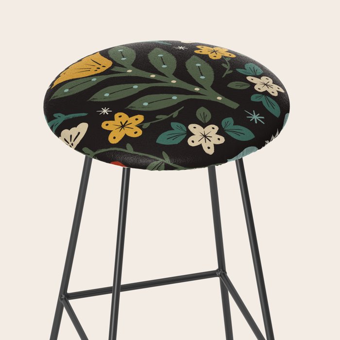 Folk Floral | Fall Colors Stool Gallery Image 2