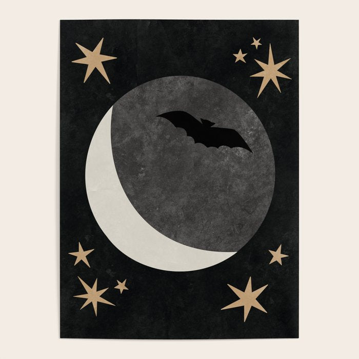 Halloween Bat and Moon Poster Gallery Image 4