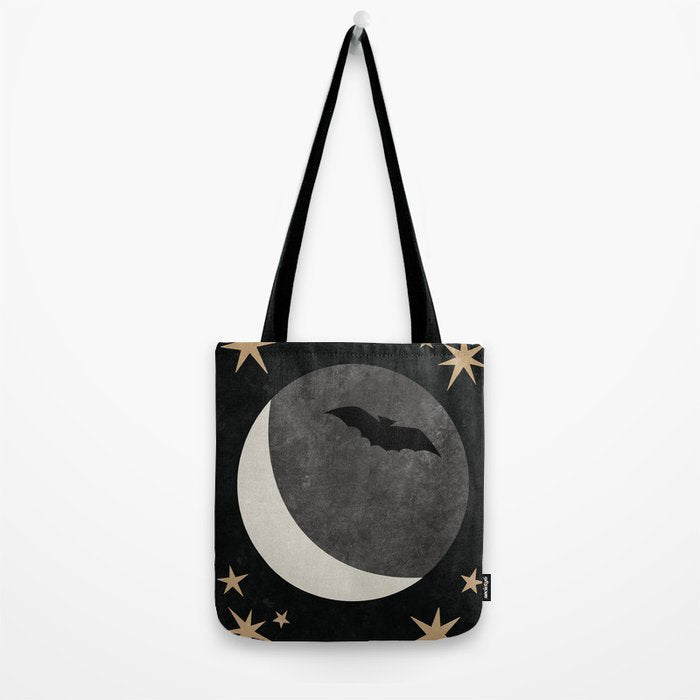 Halloween Bat and Moon Tote Bag Gallery Image 2