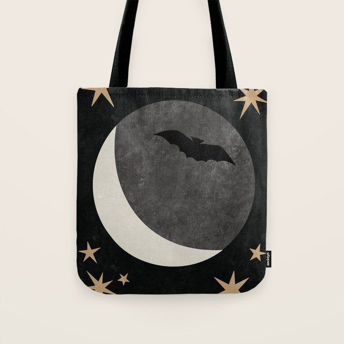 Halloween Bat and Moon Tote Bag Gallery Image 1