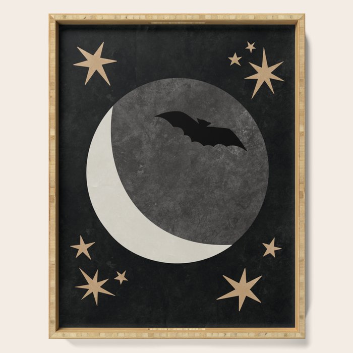 Halloween Bat and Moon Serving Tray Gallery Image 1