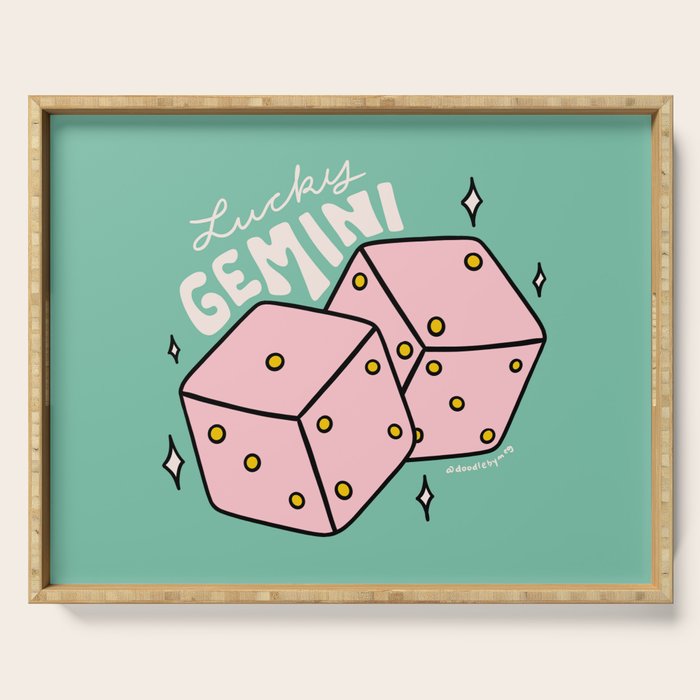Gemini Dice Serving Tray Gallery Image 1