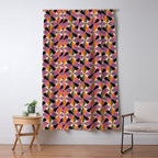 Geometric Color Utopia orange, lilac, gray, cream and black Window Curtain Gallery Image 5