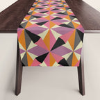 Geometric Color Utopia orange, lilac, gray, cream and black Table Runner Gallery Image 1