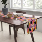 Geometric Color Utopia orange, lilac, gray, cream and black Table Runner Gallery Image 2