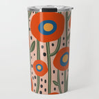 Flower Market Amsterdam, Abstract Modern Floral Print Travel Mug Gallery Image 1