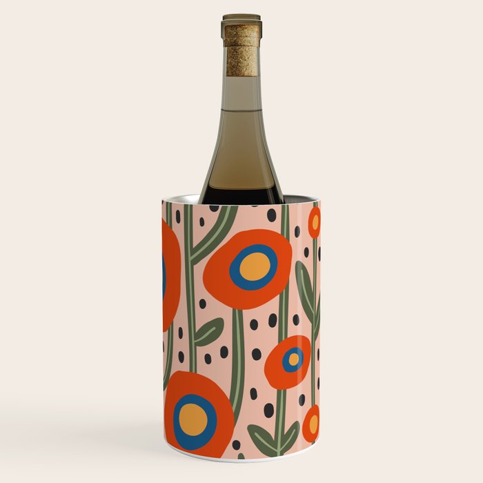 Flower Market Amsterdam, Abstract Modern Floral Print Wine Chiller Gallery Image 3