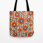 Flower Market Amsterdam, Abstract Modern Floral Print Tote Bag Gallery Image 1