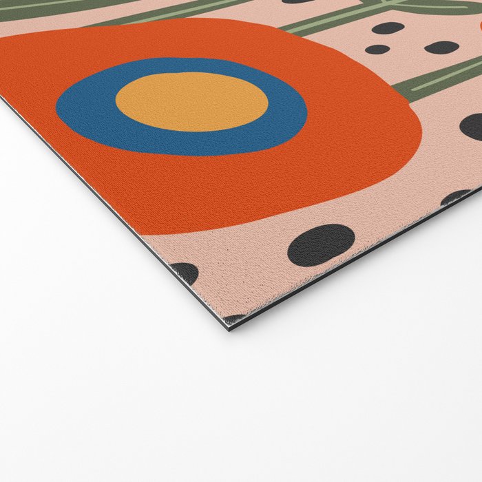 Flower Market Amsterdam, Abstract Modern Floral Print Welcome Mat Gallery Image 2