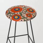 Flower Market Amsterdam, Abstract Modern Floral Print Stool Gallery Image 2