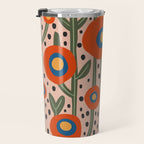 Flower Market Amsterdam, Abstract Modern Floral Print Travel Mug Gallery Image 3
