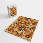 70's Floral Prints, Retro Art Jigsaw Puzzle Gallery Image 2