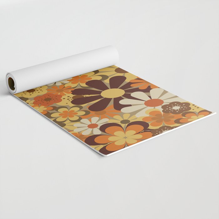 70's Floral Prints, Retro Art Yoga Mat Gallery Image 2