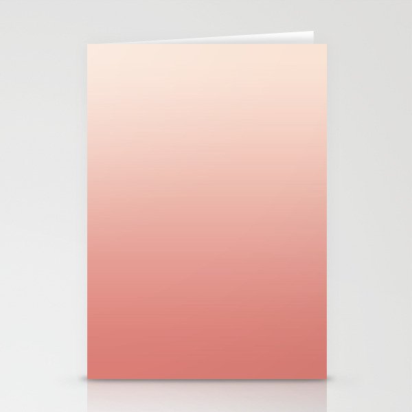 Ombre Pink Coral Stationery Card Gallery Image 2