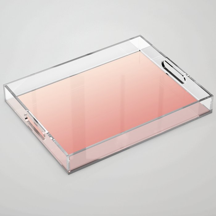 Ombre Pink Coral Acrylic Tray Gallery Image 1