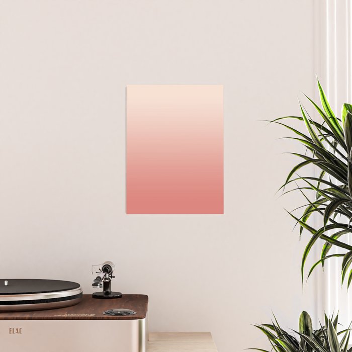 Ombre Pink Coral Poster Gallery Image 2