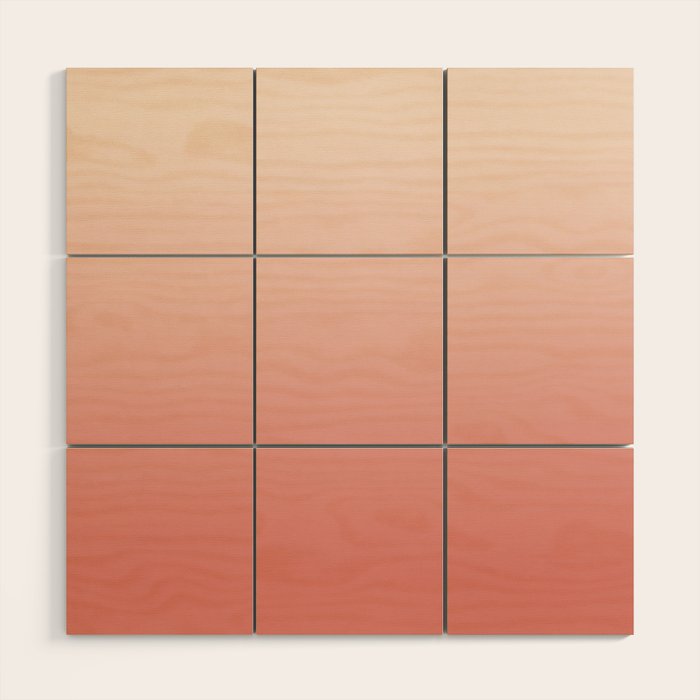 Ombre Pink Coral Wood Wall Art Gallery Image 1