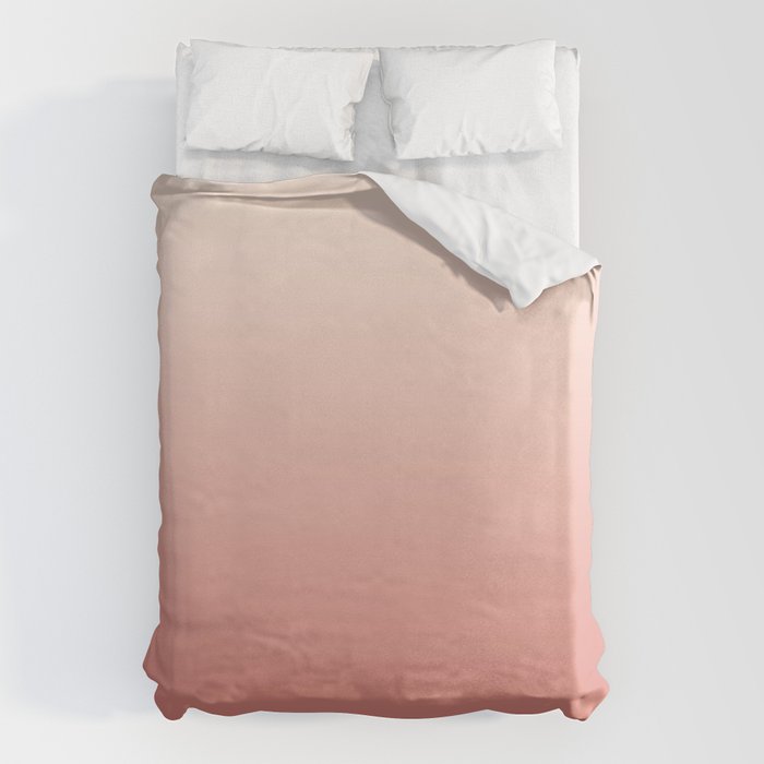 Ombre Pink Coral Duvet Cover Gallery Image 6