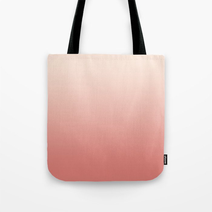 Ombre Pink Coral Tote Bag Gallery Image 1