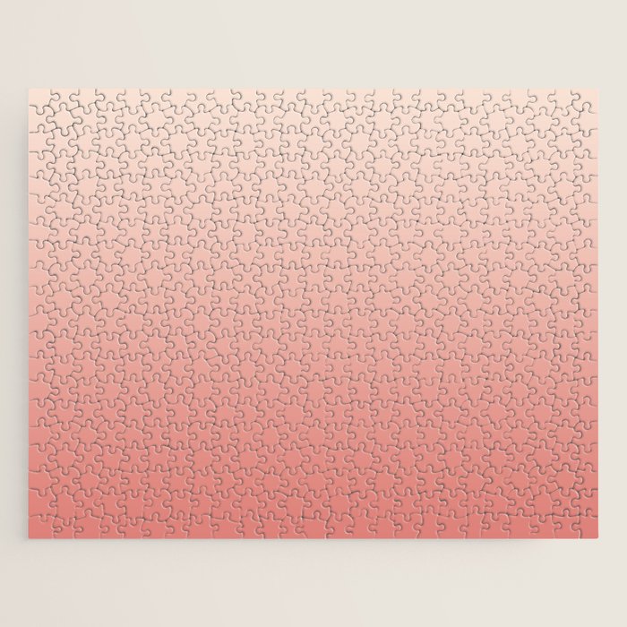 Ombre Pink Coral Jigsaw Puzzle Gallery Image 1