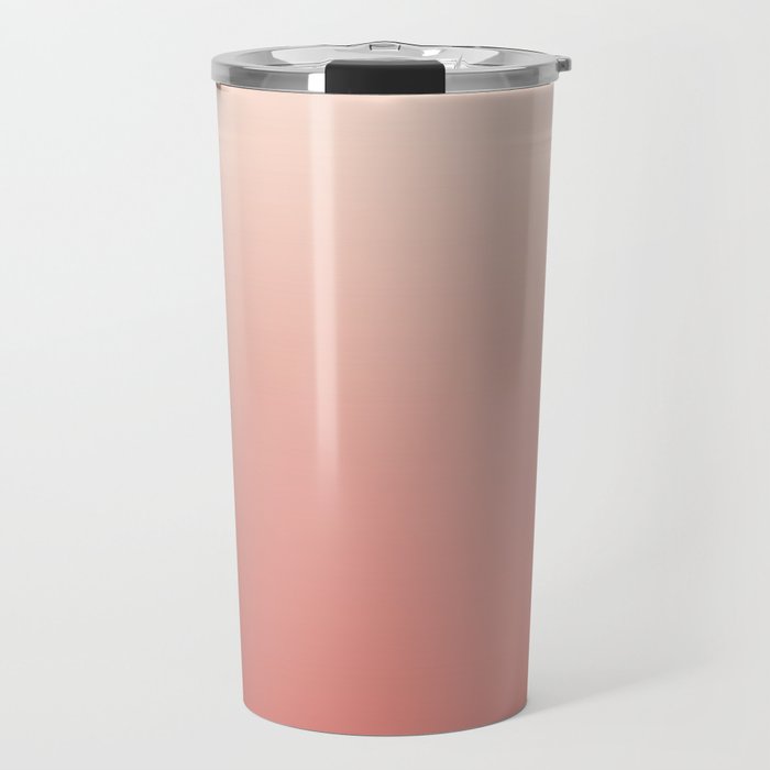 Ombre Pink Coral Travel Mug Gallery Image 1