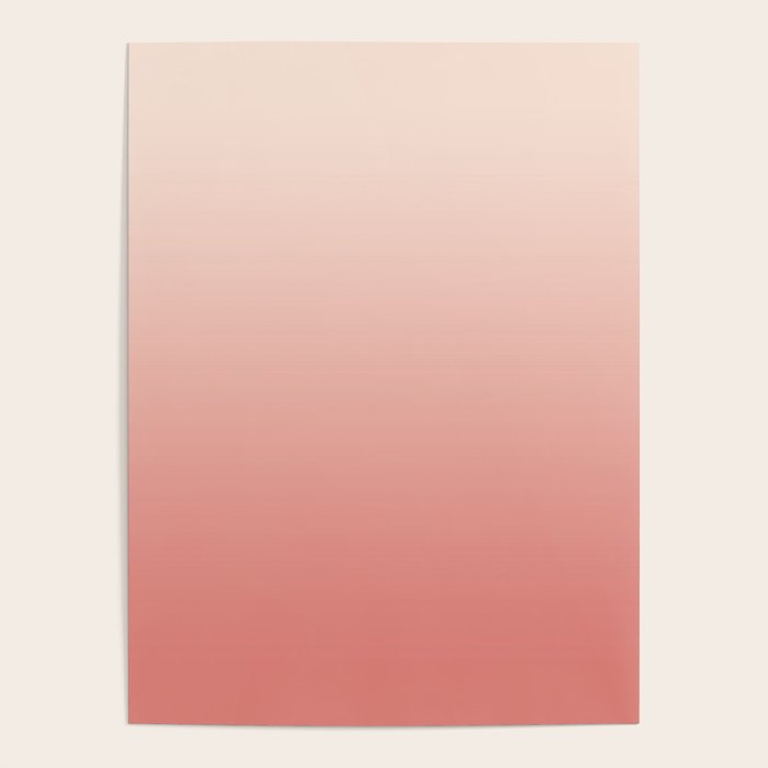 Ombre Pink Coral Poster Gallery Image 4