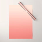 Ombre Pink Coral Wrapping Paper Gallery Image 1