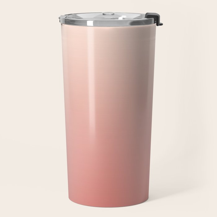 Ombre Pink Coral Travel Mug Gallery Image 2