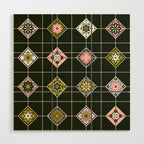 Talavera Mexican Tile - Blush & Sage Palette Wood Wall Art Gallery Image 1