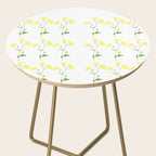 yellow buttercup flower watercolor Side Table Gallery Image 2