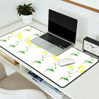yellow buttercup flower watercolor Desk Mat Gallery Image 2